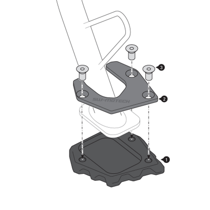 EXTENSIÓN CABALLETE LATERAL SW-MOTECH VOGE STS.02.643.10000