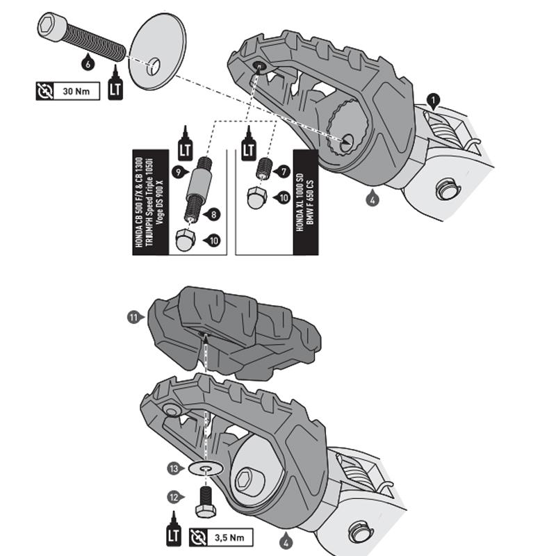 KIT REPOSAPIES SW-MOTECH EVO FRS.01.112.10401/B