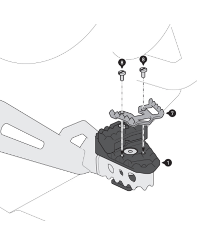 EXTENSION PEDAL DE FRENO SW-MOTECH FBE.11.962.10001/B TRIUMPH/VOGE