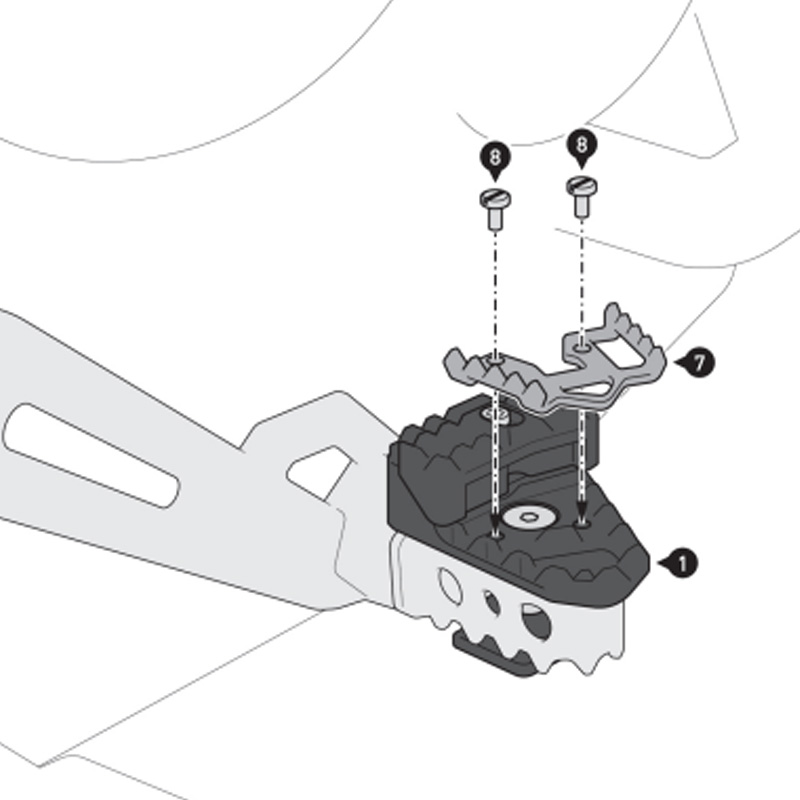 EXTENSION PEDAL DE FRENO SW-MOTECH FBE.11.962.10001/B TRIUMPH/VOGE