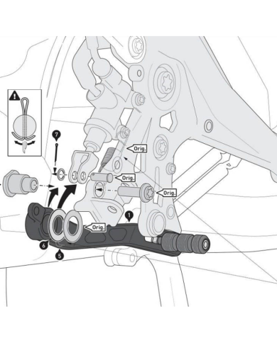 JUEGO DE PALANCA DE CAMBIO Y PEDAL DE FRENO SW-MOTECH BMW FBL.07.975.20000