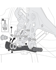 JUEGO DE PALANCA DE CAMBIO Y PEDAL DE FRENO SW-MOTECH BMW FBL.07.975.20000