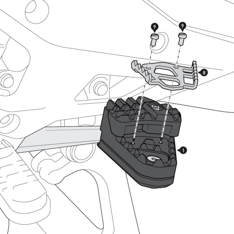 EXTENSION PEDAL DE FRENO SW-MOTECH FBE.07.975.10000/B BMW