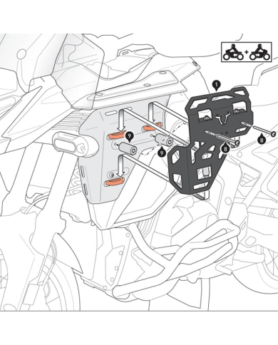 PLACA PORTAEQUIPAJE PARA DEPOSITO SW-MOTECH BMW GPT.07.976.10000/B