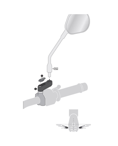 JUEGO DE EXTENSIONES DE ESPEJOS SW-MOTECH BMW SVL.00.503.11800/B