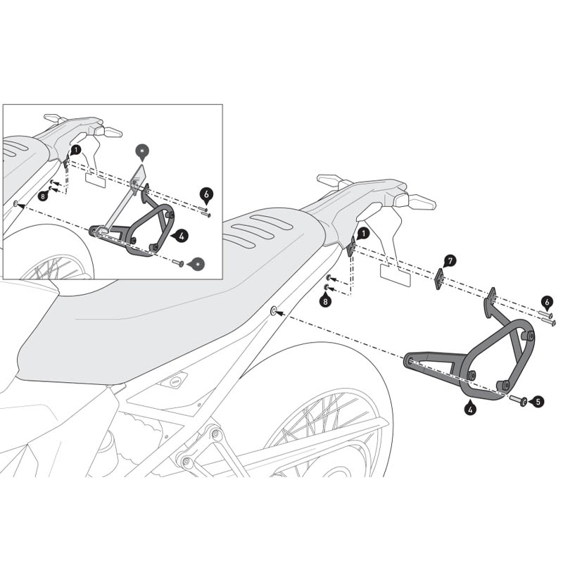 KIT DE FIJACION MALETAS LATERALES Y ALFORJAS SW-MOTECH SLC IZQUIERDO BMW HTA.07.602.10000
