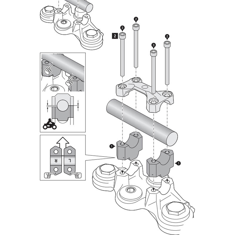 ELEVADOR DE MANILLAR SW-MOTECH 30MM BMW LEH.07.039.12800/S