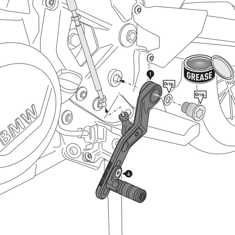 PALANCA DE CAMBIO SW-MOTECH BMW FSC.07.897.10001