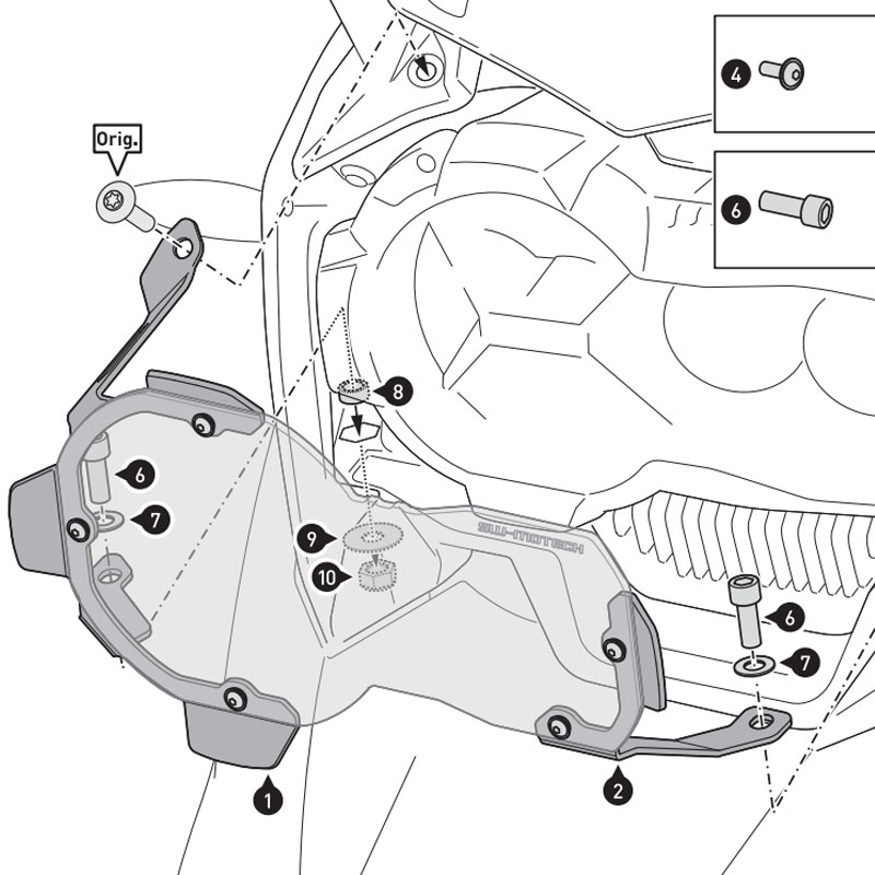 PROTECTOR DE FARO SW-MOTECH BMW LPS.07.786.10001/B