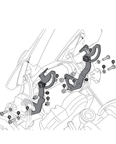 REFUERZO DE PARABRISAS SW-MOTECH BMW R 1250 GS SCT.07.174.10800/B
