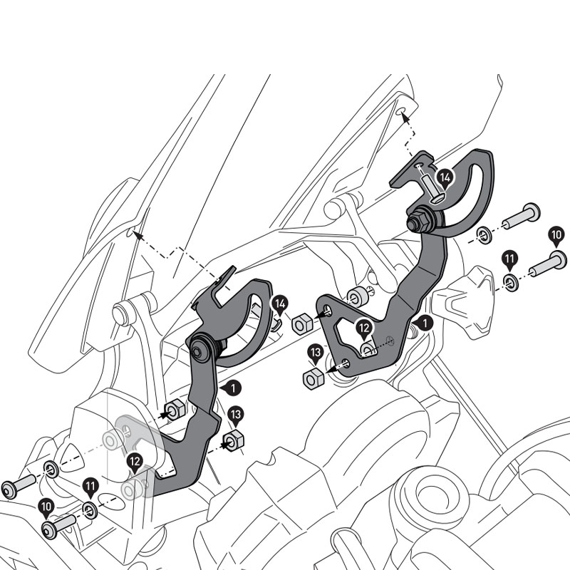 REFUERZO DE PARABRISAS SW-MOTECH BMW R 1250 GS SCT.07.174.10800/B