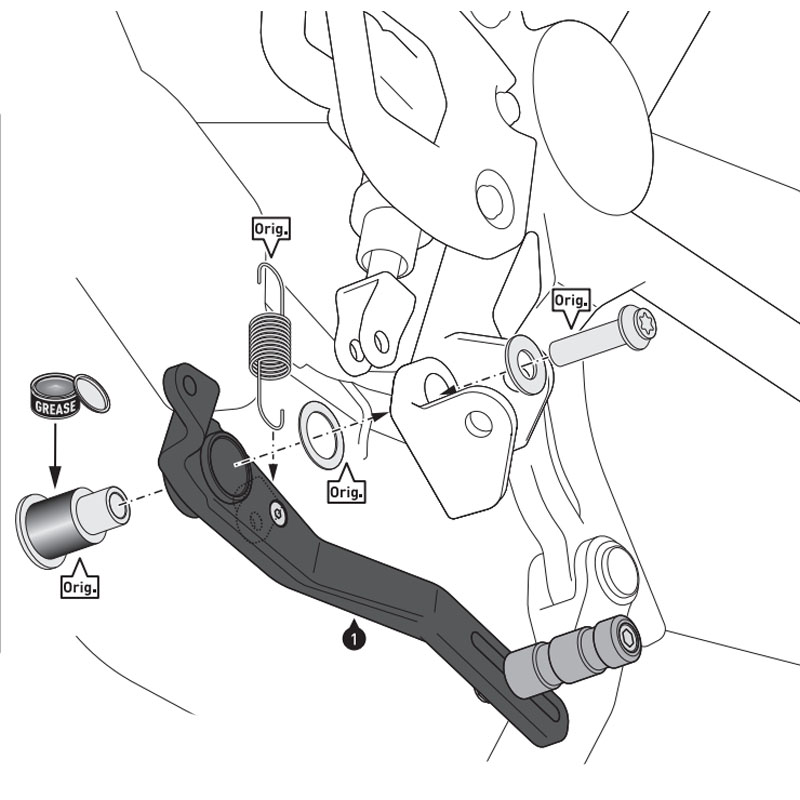 PEDAL DE FRENO SW-MOTECH BMW FBL.07.870.10000