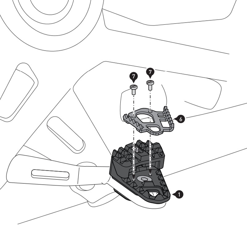 EXTENSION PEDAL DE FRENO SW-MOTECH FBE.07.781.10000/B BMW