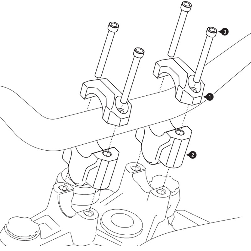 ELEVADOR DE MANILLAR SW-MOTECH BMW LEH.07.039.12401/S