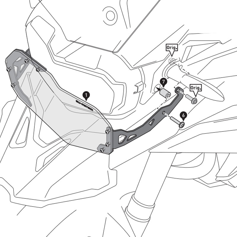 PROTECTOR DE FARO SW-MOTECH BMW LPS.07.897.10001/B