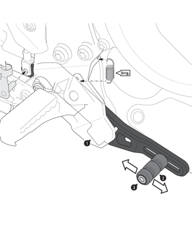 PEDAL DE FRENO SW-MOTECH BMW FBL.07.897.10000