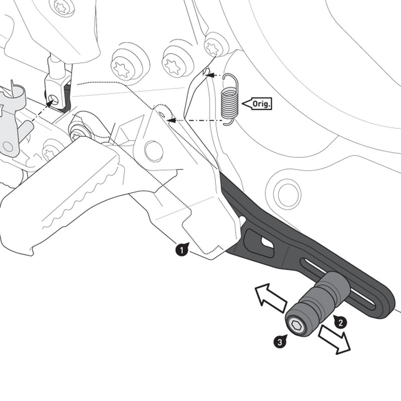PEDAL DE FRENO SW-MOTECH BMW FBL.07.897.10000