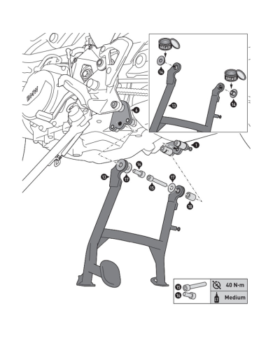 CABALLETE CENTRAL SW-MOTECH BMW HPS.07.917.10000/B