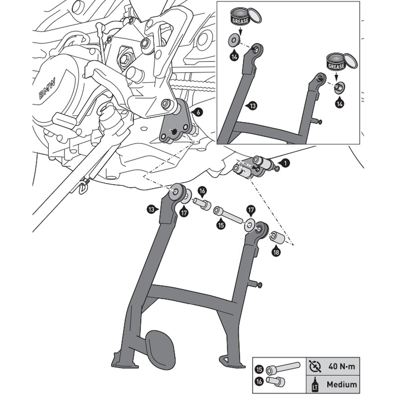CABALLETE CENTRAL SW-MOTECH BMW HPS.07.917.10000/B