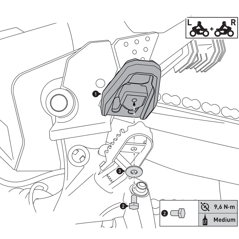 EXTENSION DE REPOSAPIES SW-MOTECH HONDA FRS.01.890.10000/B