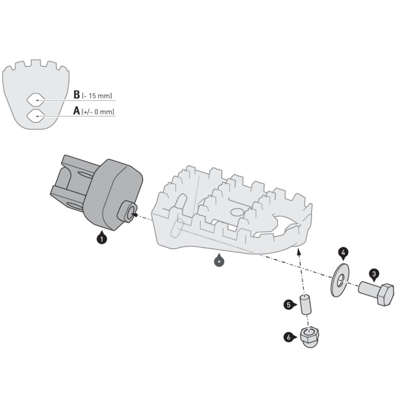KIT REPOSAPIES SW-MOTECH ION HONDA FRS.01.011.10600/B