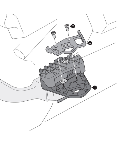 EXTENSION PEDAL DE FRENO SW-MOTECH HONDA FBE.01.950.10000/B