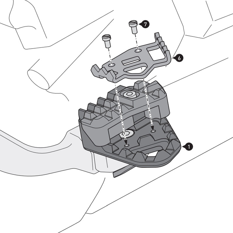 EXTENSION PEDAL DE FRENO SW-MOTECH HONDA FBE.01.950.10000/B