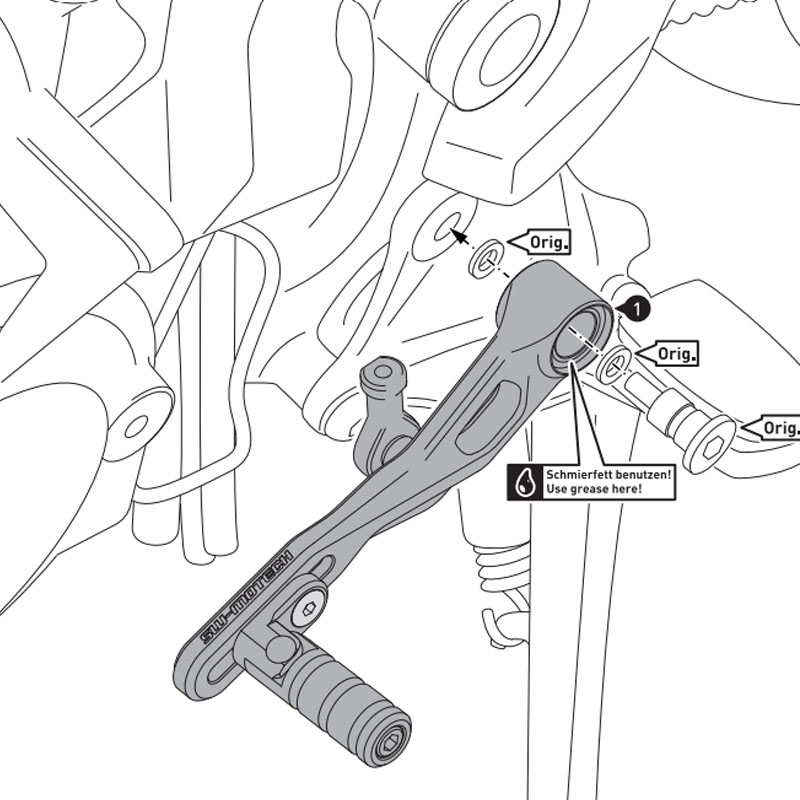 PALANCA DE CAMBIO SW-MOTECH HONDA FSC.01.622.10001