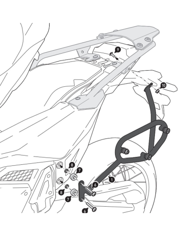 KIT DE FIJACION MALETAS LATERALES Y ALFORJAS SW-MOTECH SLC DERECHO HONDA HTA.01.808.11000