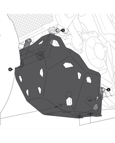 CUBRECARTER SW-MOTECH ENGINE GUARD HONDA MSS.01.070.10001/B
