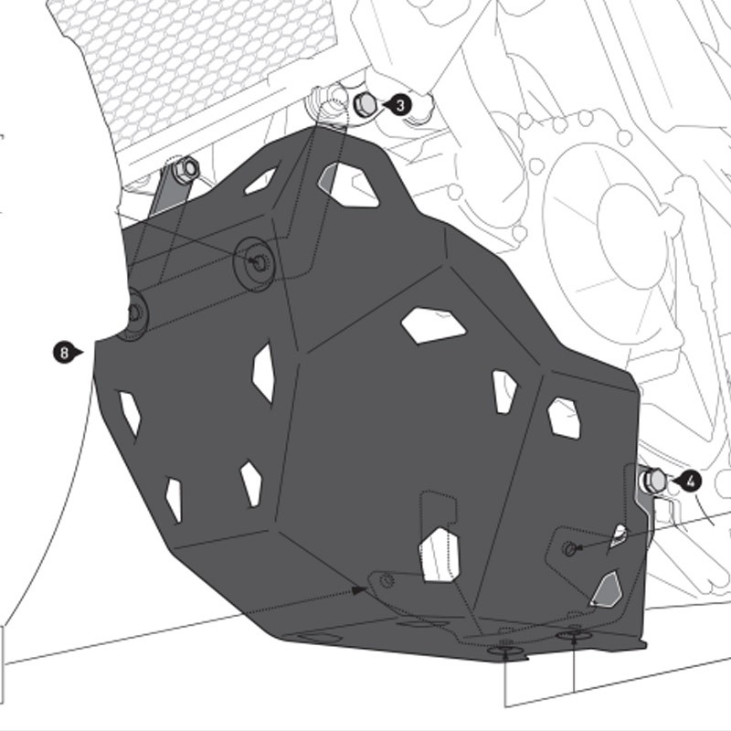 CUBRECARTER SW-MOTECH ENGINE GUARD HONDA MSS.01.070.10001/B