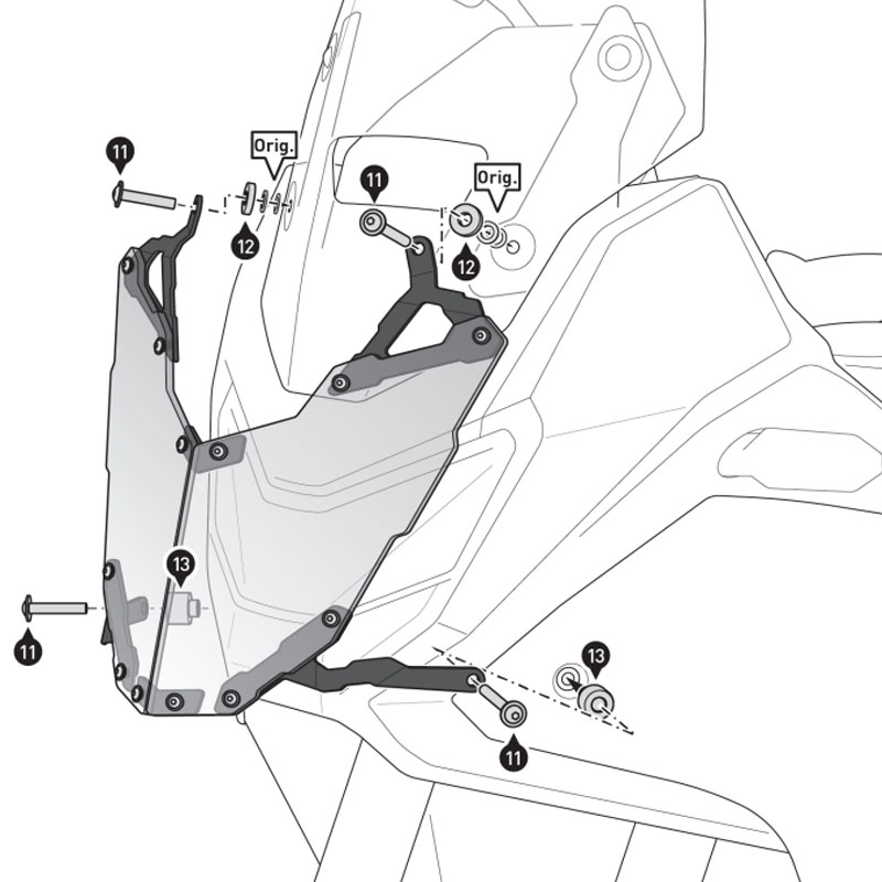 PROTECTOR DE FARO SW-MOTECH HONDA LPS.01.070.10100/B