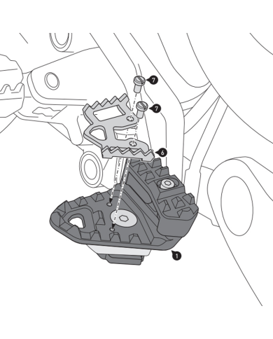 EXTENSION PEDAL DE FRENO SW-MOTECH DUCATI/HONDA FBE.22.822.10000/B