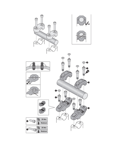 ACERCADOR PARA MANILLAR DE 28MM UNIVERSAL SW-MOTECH LEH.00.039.23100/B