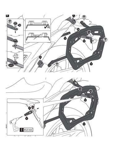 KIT DE FIJACION MALETAS LATERALES SW-MOTECH HONDA KFT.01.841.30000/B