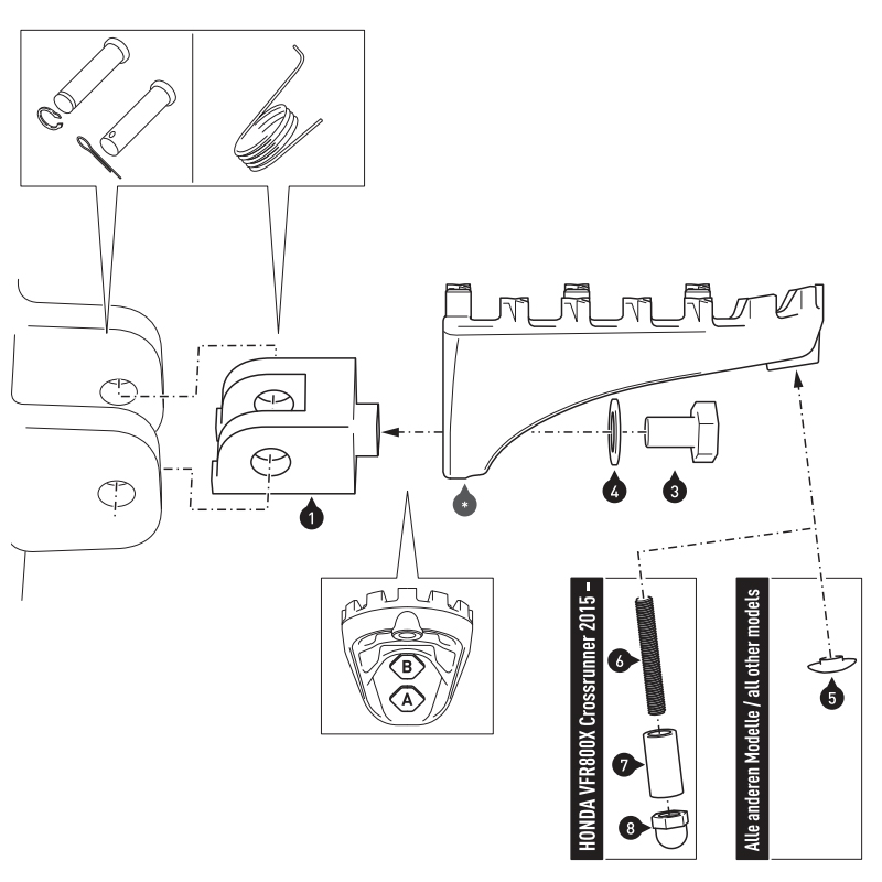 KIT REPOSAPIES SW-MOTECH ION HONDA/SUZUKI FRS.01.011.10303/B