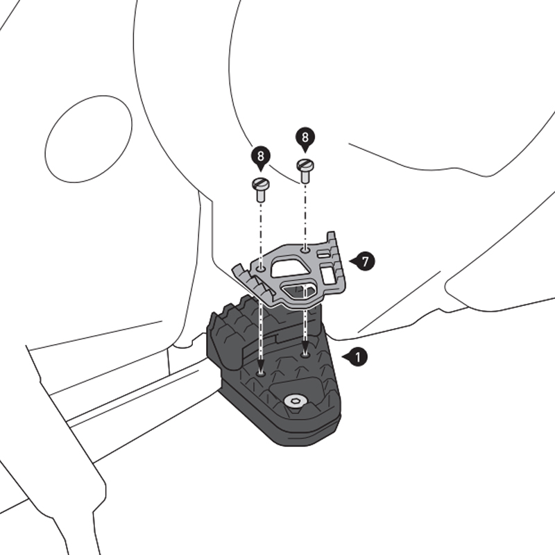 EXTENSION PEDAL DE FRENO SW-MOTECH YAMAHA/HONDA FBE.01.699.10000/B