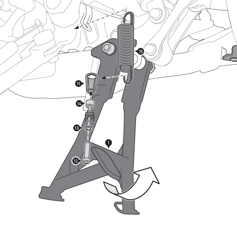 CABALLETE CENTRAL SW-MOTECH HONDA HPS.01.919.10002/B
