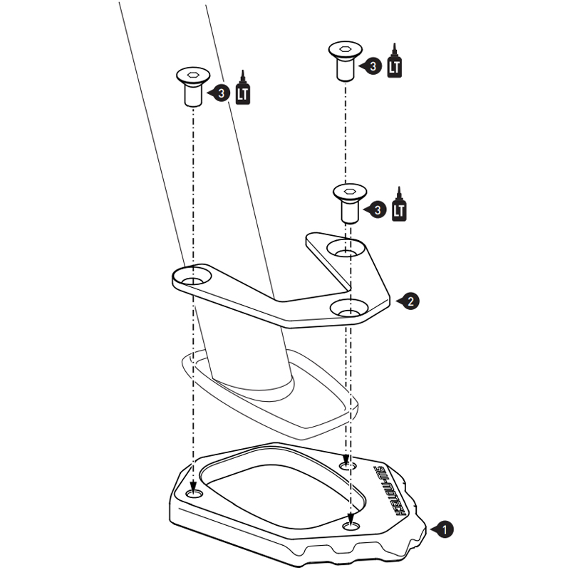 EXTENSIÓN CABALLETE LATERAL SW-MOTECH HONDA STS.01.548.10000