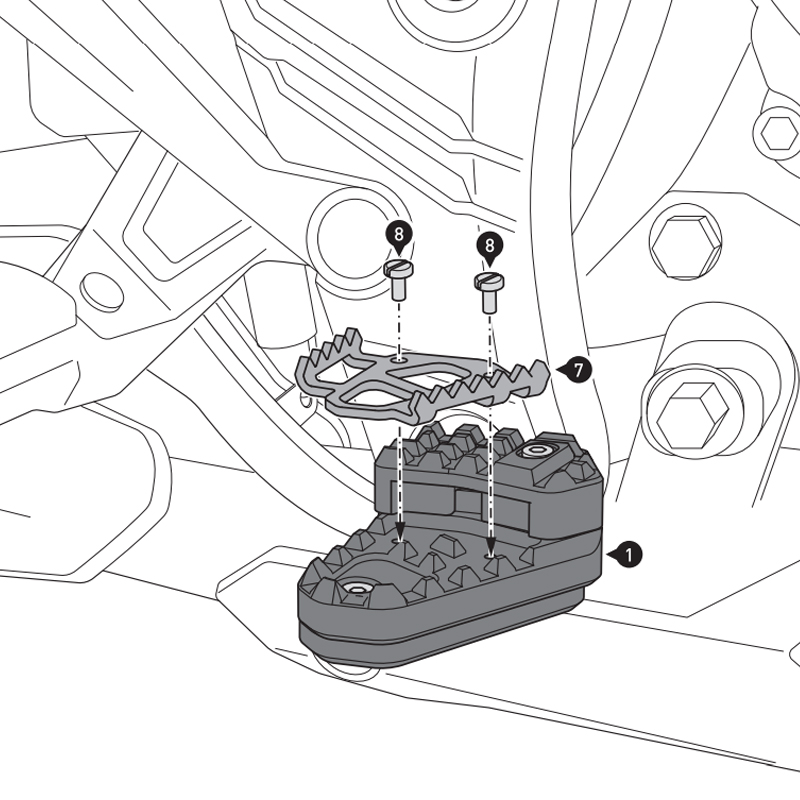 EXTENSION PEDAL DE FRENO SW-MOTECH HONDA FBE.01.919.10000/B