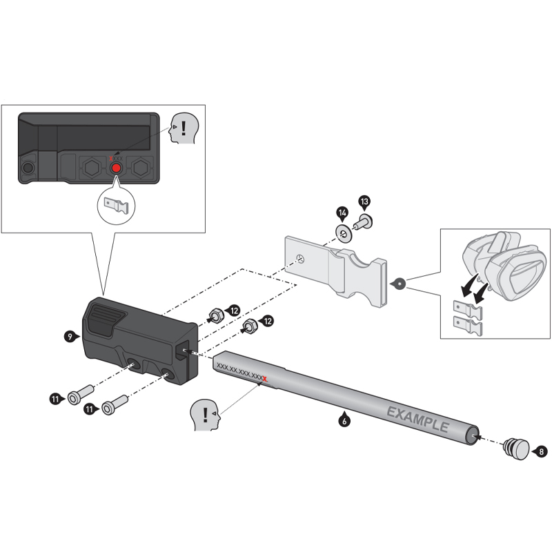 BARRAS SEPARADORAS SW-MOTECH PARA ALFORJAS BLAZE HONDA HTA.01.740.85900/B