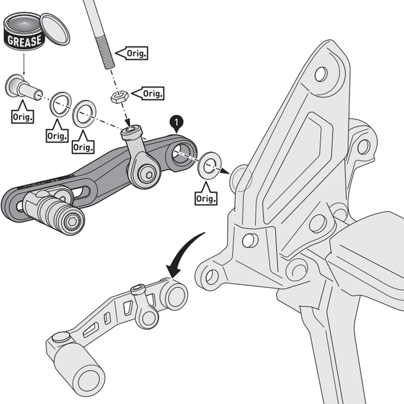 PALANCA DE CAMBIO SW-MOTECH YAMAHA FSC.06.799.10002