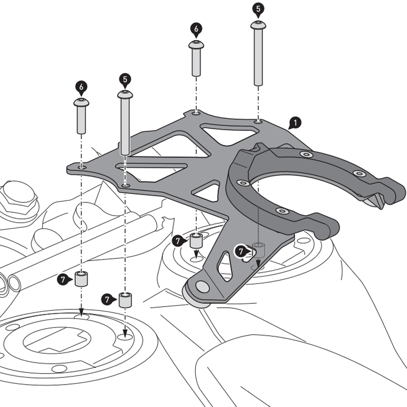 FIJACION BOLSA DE DEPOSITO SW-MOTECH ION YAMAHA TRT.00.475.32300/B