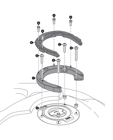 FIJACION BOLSA DE DEPOSITO SW-MOTECH TANK RING PRO YAMAHA TRT.00.787.31701/B
