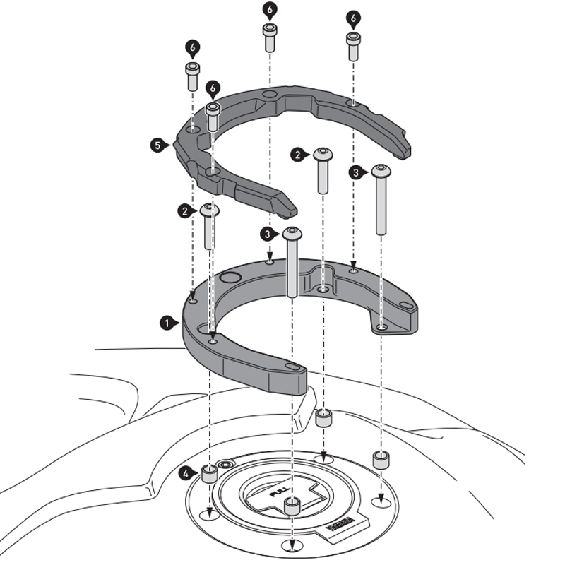 FIJACION BOLSA DE DEPOSITO SW-MOTECH TANK RING PRO YAMAHA TRT.00.787.31701/B