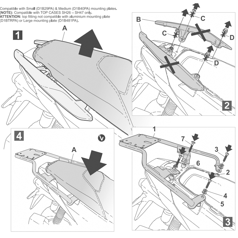 KIT DE FIJACIÓN POSTERIOR SHAD V0DV14ST VOGE SR1 ADV 125