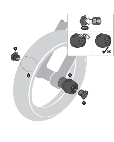 KIT DE TOPES DE CAIDA SW-MOTECH DE EJE DELANTERO PARA YAMAHA STP.06.176.11100/B