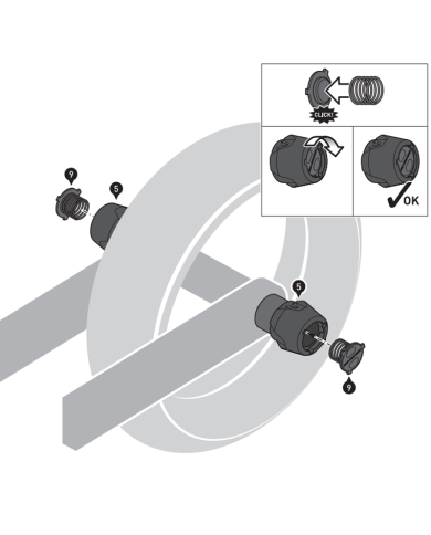 KIT DE TOPES DE CAIDA SW-MOTECH DE EJE TRASERO PARA YAMAHA STP.06.176.11000/B