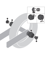 KIT DE TOPES DE CAIDA SW-MOTECH DE EJE TRASERO PARA YAMAHA STP.06.176.11000/B