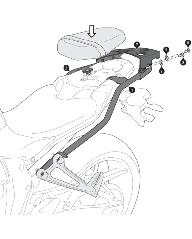 KIT DE FIJACIÓN POSTERIOR SW-MOTECH STREET-RACK YAMAHA GPT.06.089.16000/B